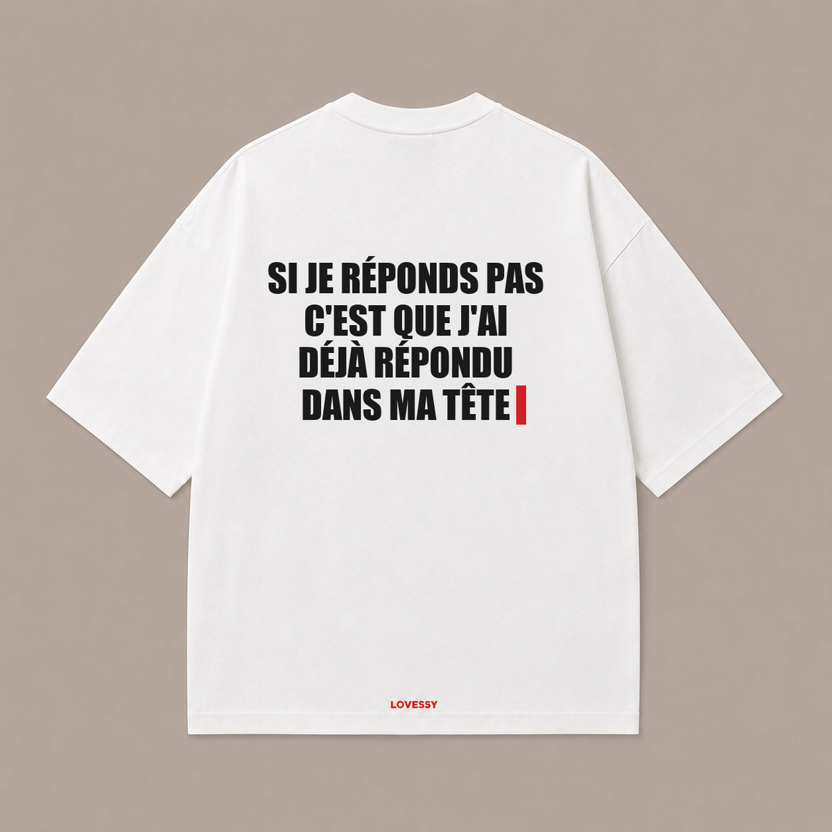 SI JE RÉPONDS PAS C'EST QUE J'AI DÉJÀ RÉPONDU DANS MA TÊTE — Blanc