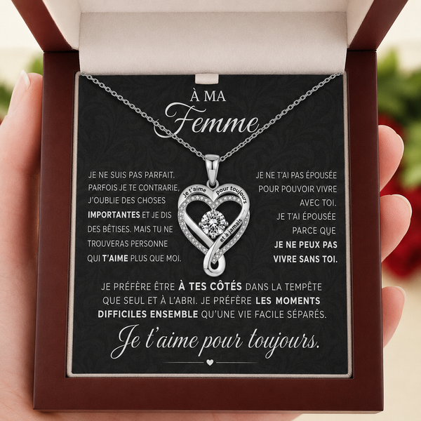 Collier Cœur « Pour Toujours » - À ma femme