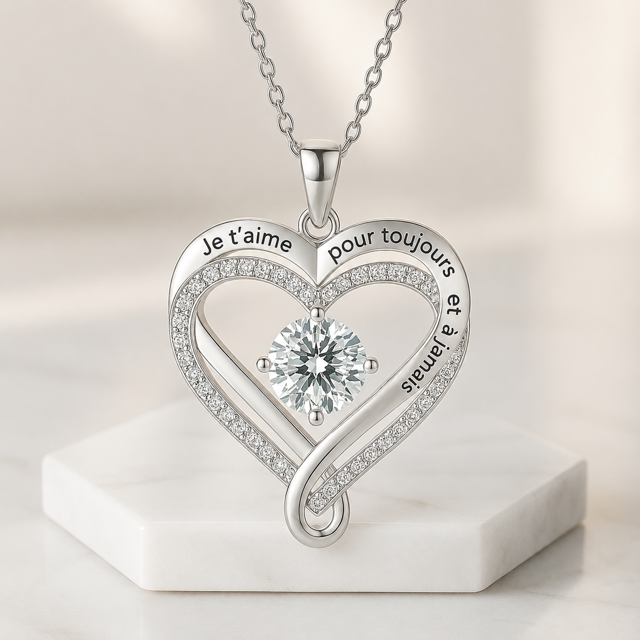 Collier Cœur « Pour Toujours » - À ma femme